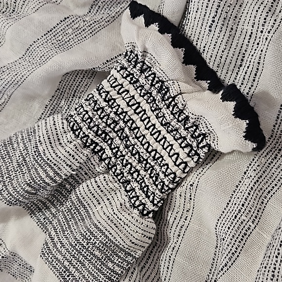 Tory Burch Blue Slubbed Linen Blend Kristen Top Size 0 - Picture 3 of 10